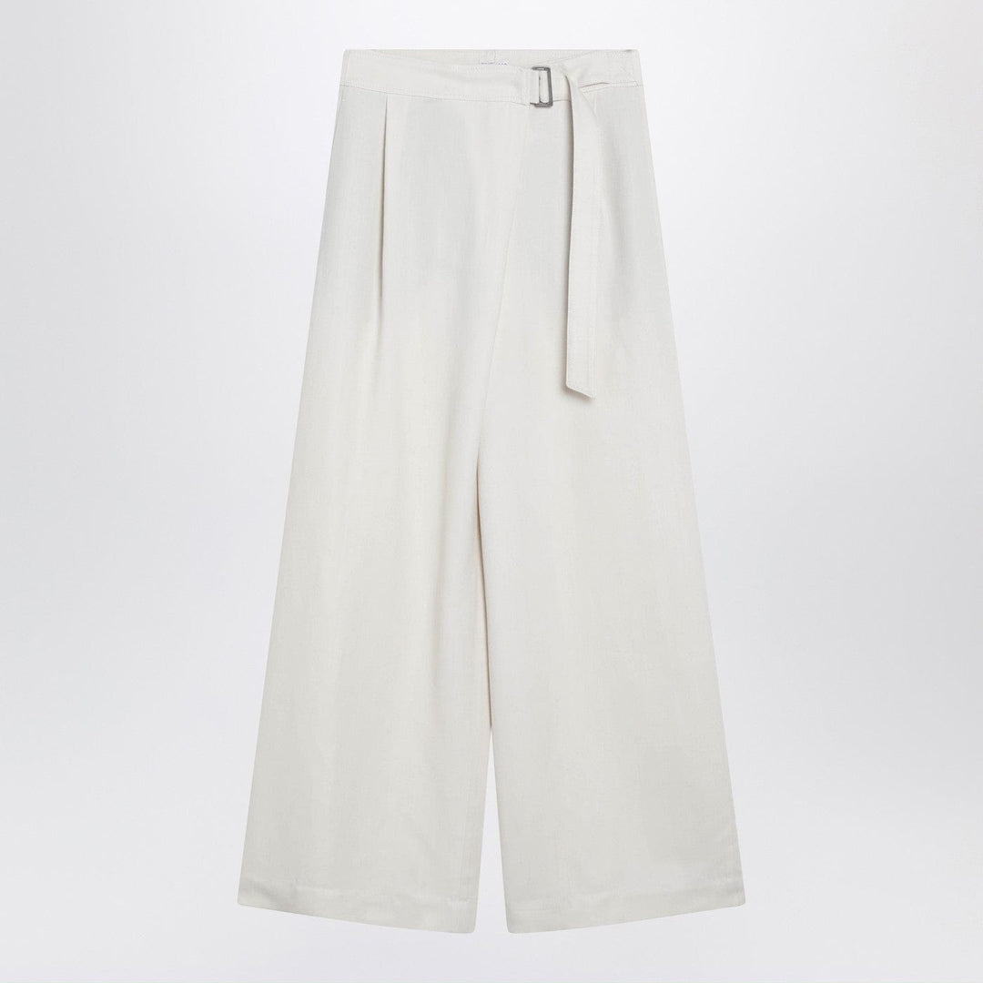 Pants Brunello Cucinelli - Ecru sartorial wrap trousers Brand