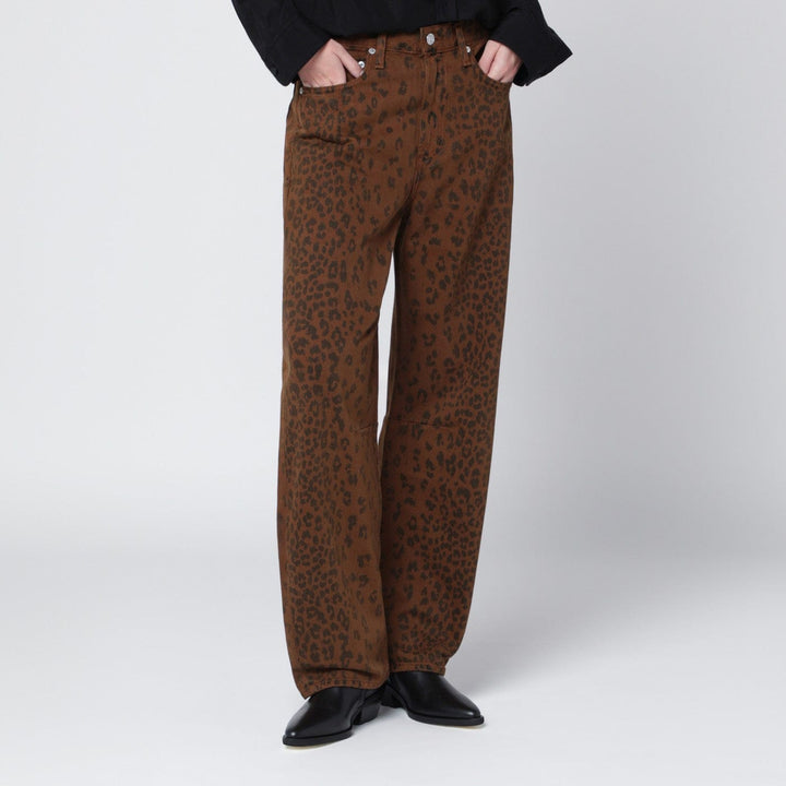 Pants Citizens of Humanity - Relaxed Miro jeans with cheetah print Brand
