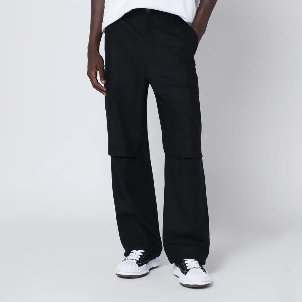DARKPARK - Black Saint wool cargo trousers Brand Pants 46 IT