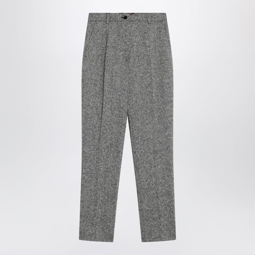 Dolce&Gabbana - Wool-blend dotted trousers Brand Pants 42  IT