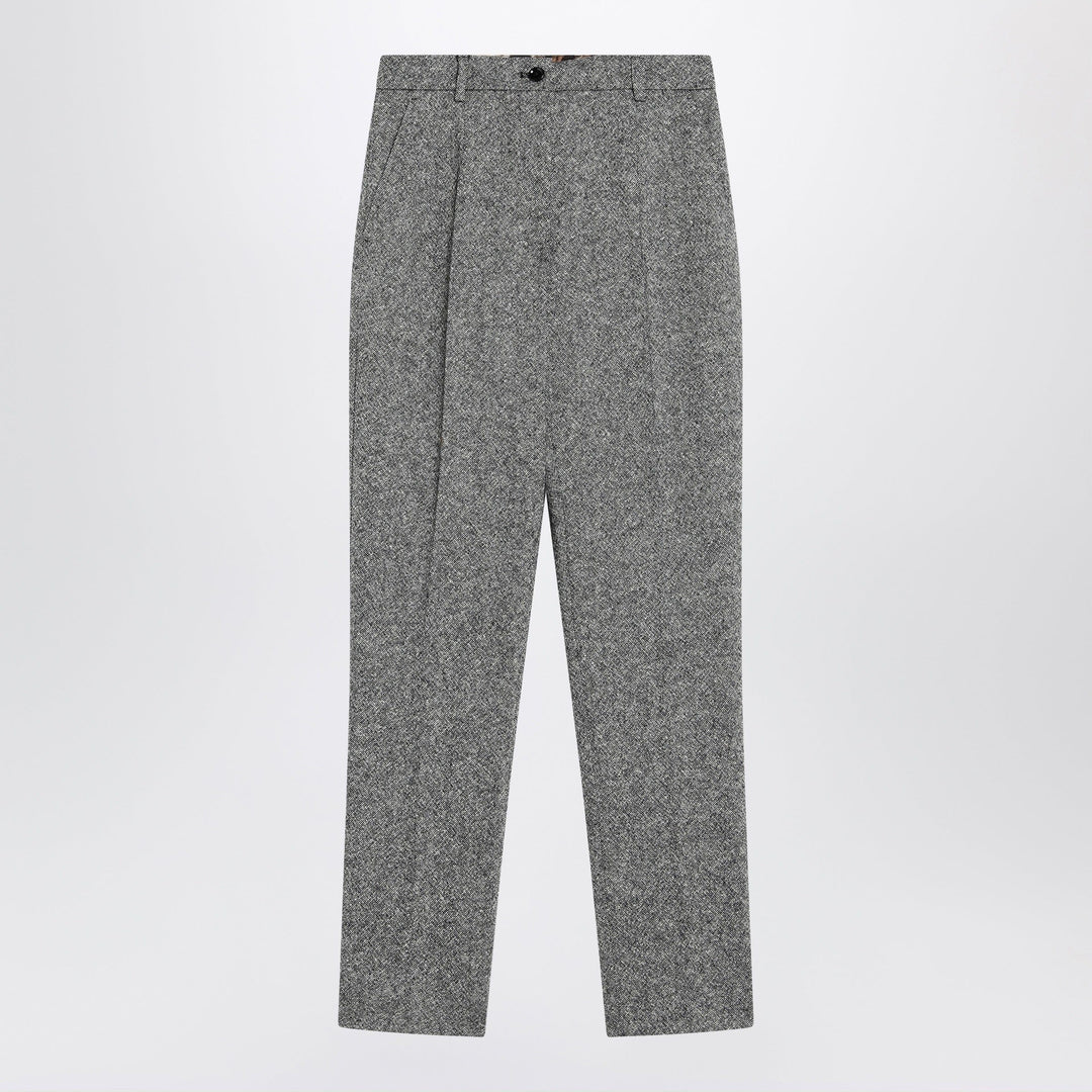 Dolce&amp;Gabbana - Wool-blend dotted trousers Brand Pants 42  IT