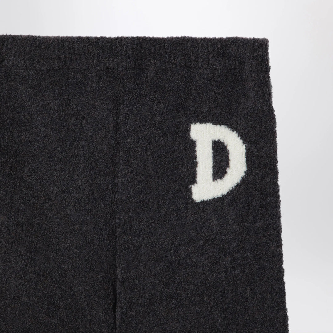 Douuod - Ebony brown bouclé knit trousers Brand Pants