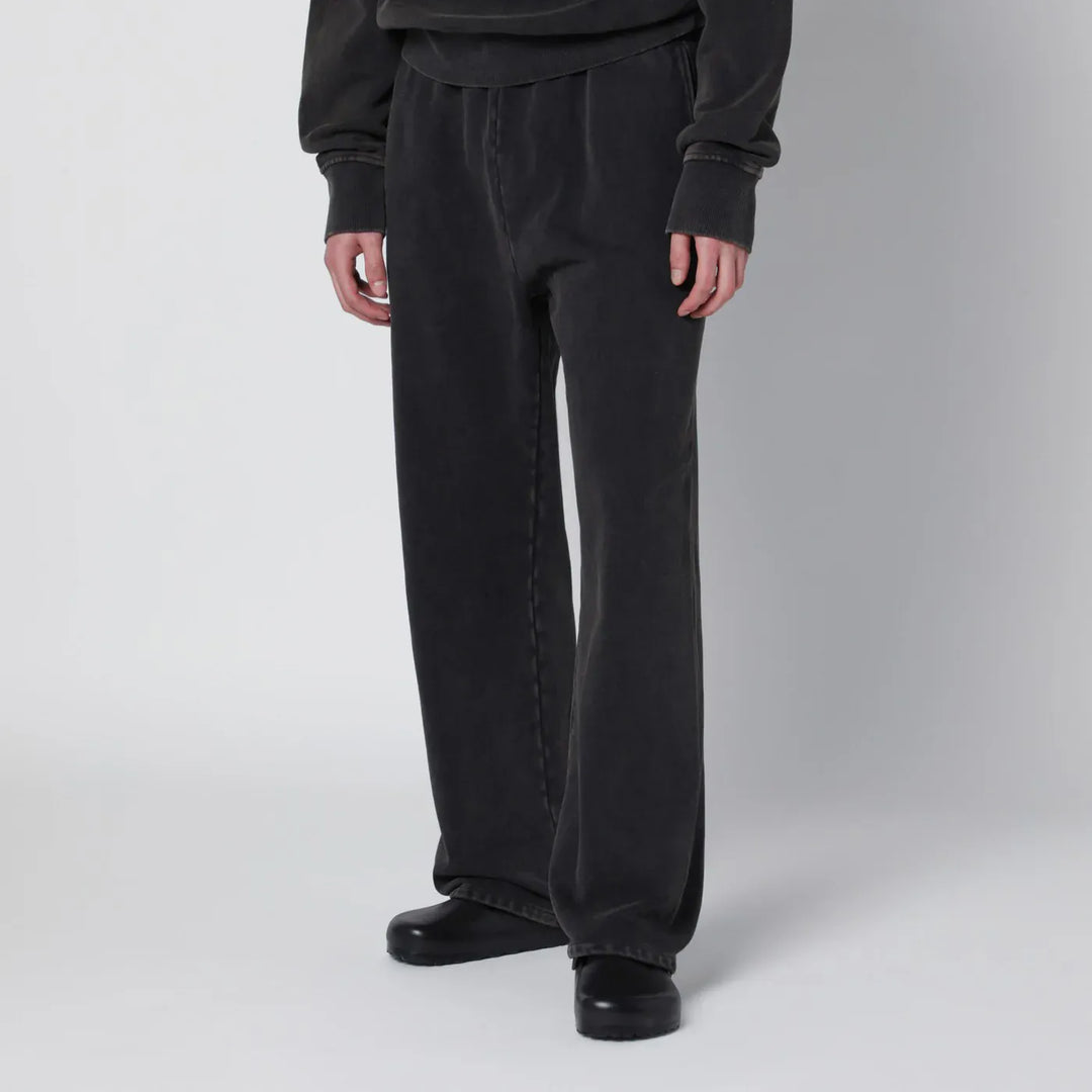 Entire Studios - Washed black cotton jogging trousers Brand Pants