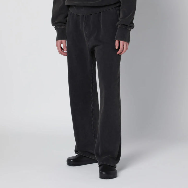 Entire Studios - Washed black cotton jogging trousers Brand Pants