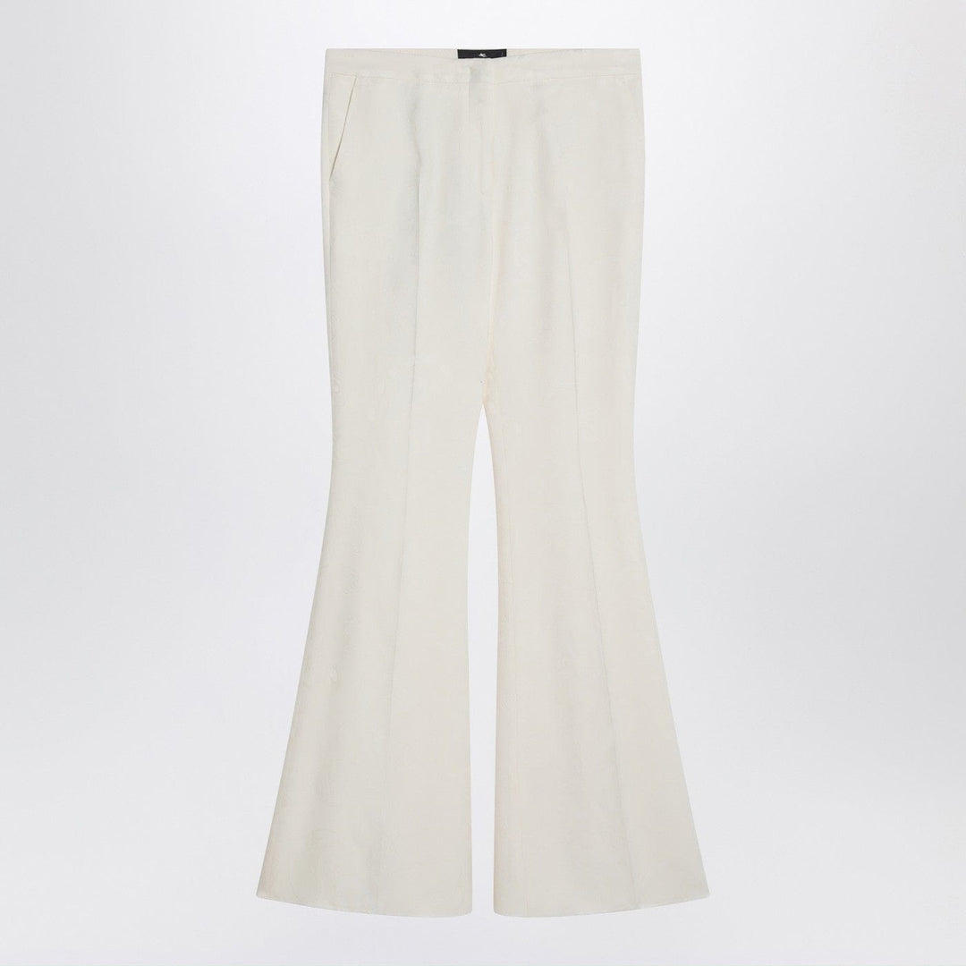 Pants 44  IT ETRO - Flared trousers in ivory viscose Brand