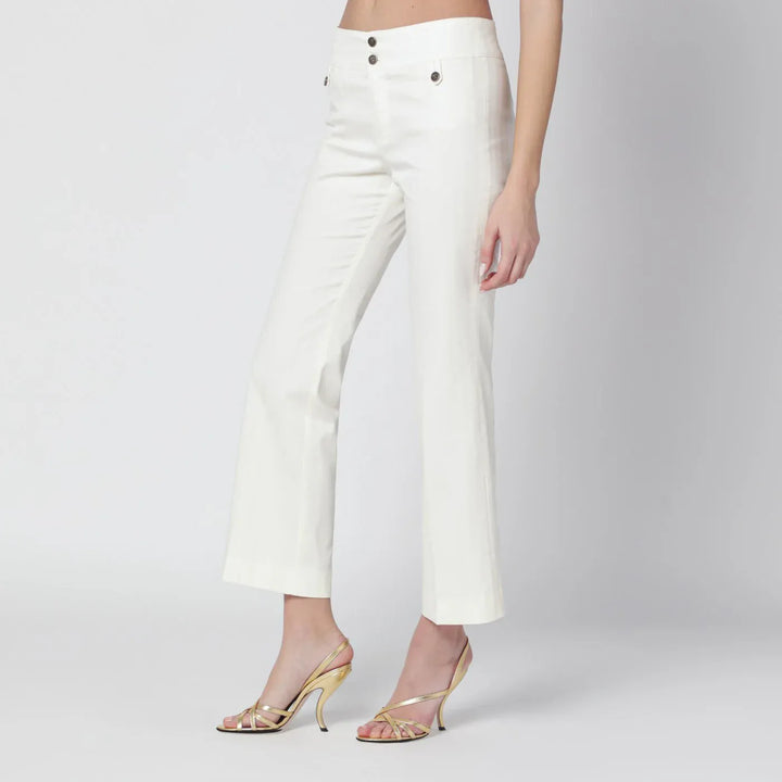 ETRO - White cotton trousers Brand Pants