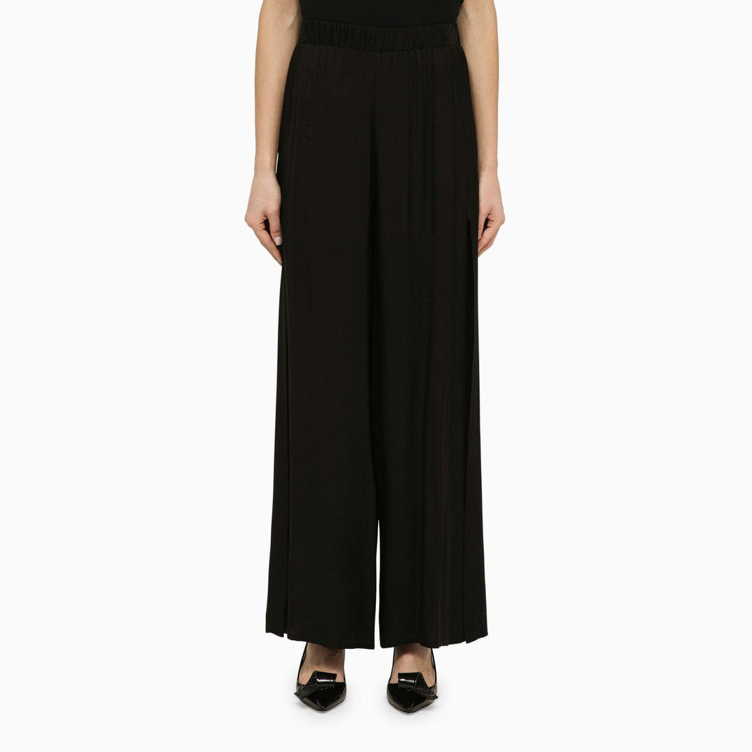 Pants 46  IT Federica Tosi - Black viscose palazzo trousers Brand