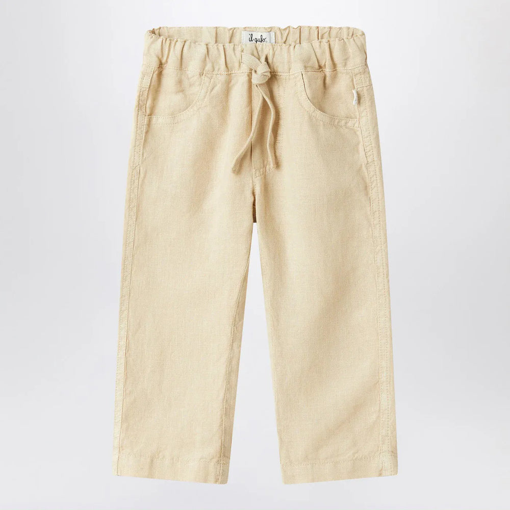 Il Gufo - Beige linen trousers Brand Pants 3A