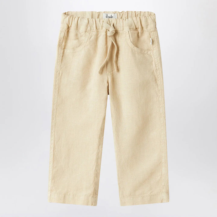 Il Gufo - Beige linen trousers Brand Pants 3A