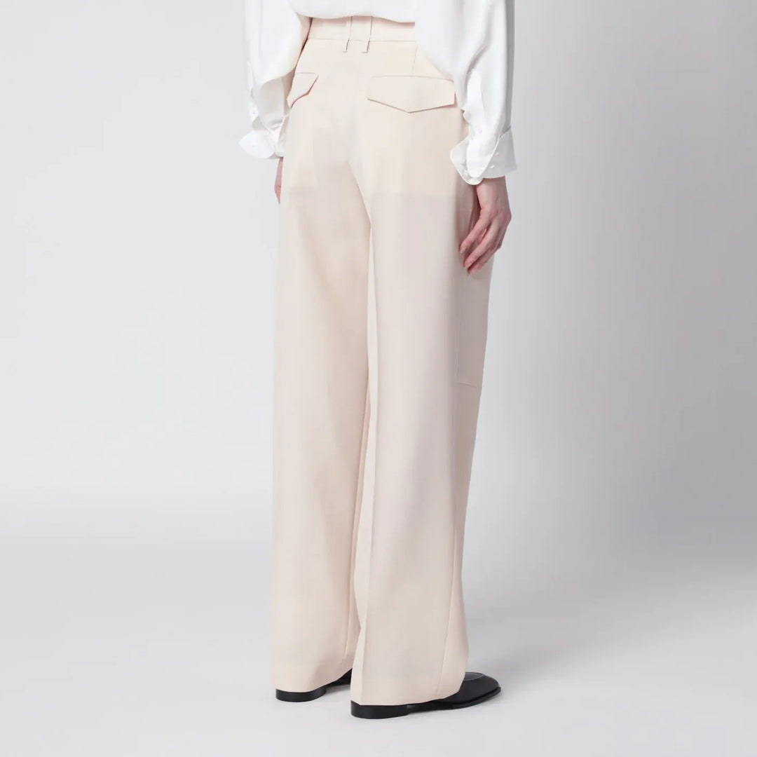 Jil Sander - Ivory wool gabardine trousers Brand Pants