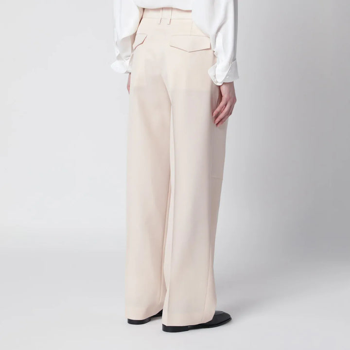 Jil Sander - Ivory wool gabardine trousers Brand Pants