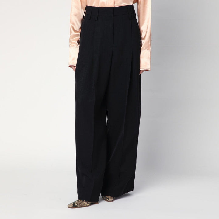 Pants Jil Sander - Wide black pants in silk blend Brand