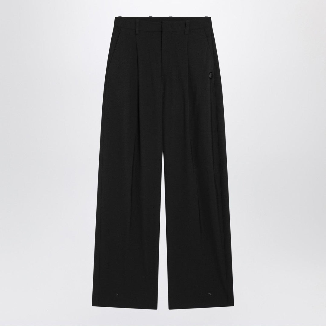 Pants 40  IT Moncler X Edward Enninful - Black wool-blend trousers Brand