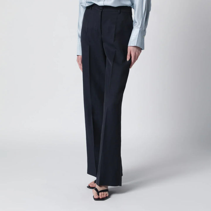 P.A.R.O.S.H. - Blue viscose trousers Brand Pants
