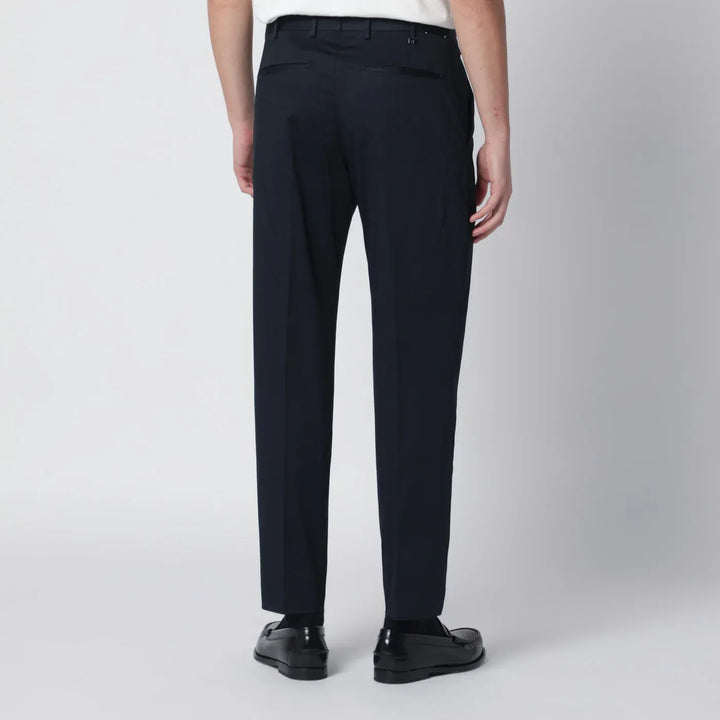 PT Torino - Blue cotton-blend trousers Brand Pants