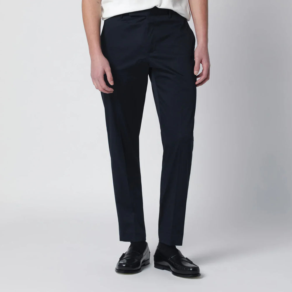 PT Torino - Blue cotton-blend trousers Brand Pants 46 IT