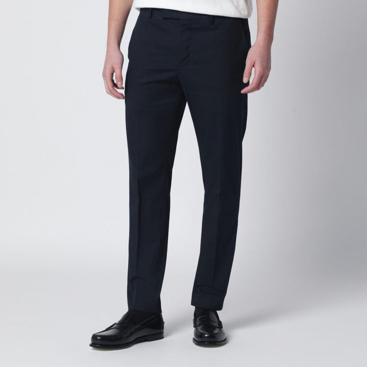 Pants PT Torino - Blue slim-fit cotton-blend trousers Brand