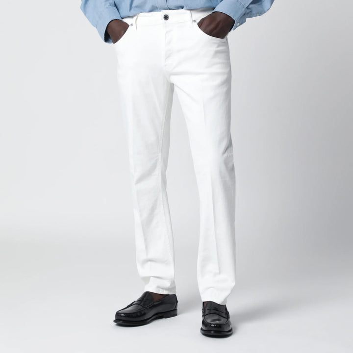 PT Torino Denim - White Reggae Tapered Trousers Brand Pants 30