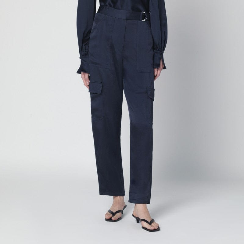 Pants SIMKHAI - Carolina trousers in midnight blue shiny satin - 8 US Brand