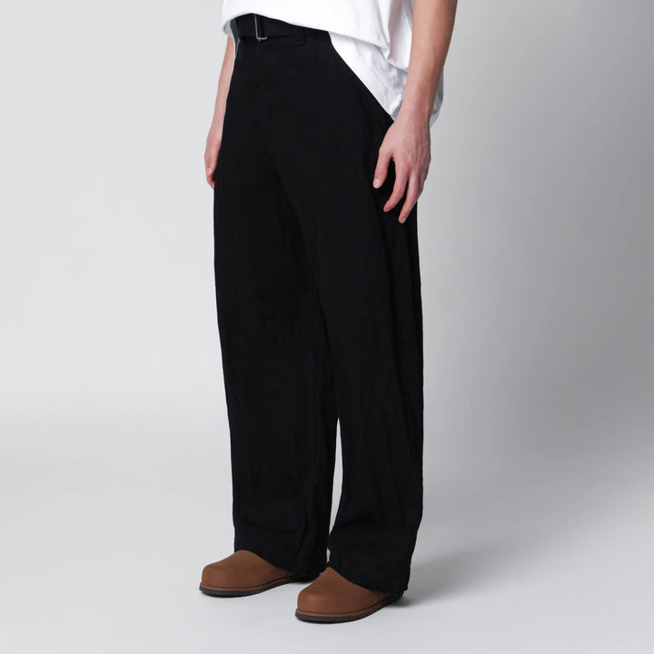 STUDIO NICHOLSON - Now mid-rise jeans in black cotton denim Brand Pants