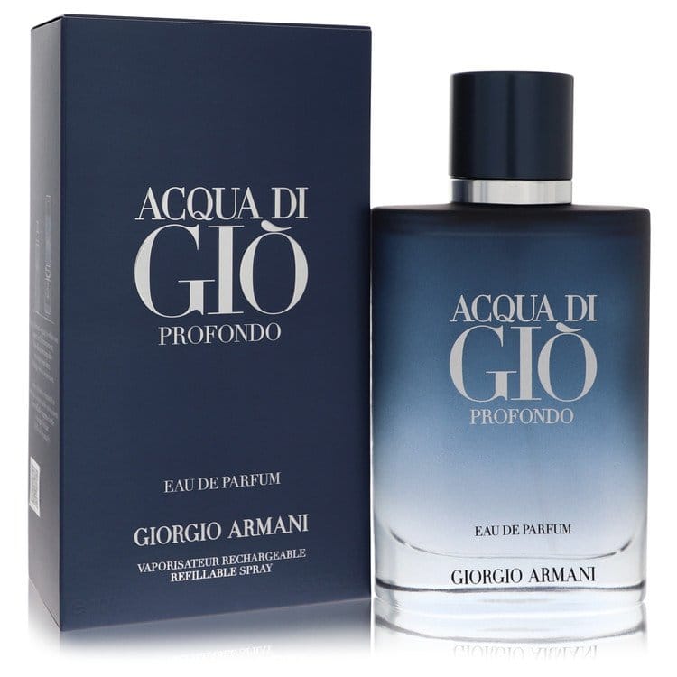 Perfume & Cologne 100 ml Eau De Parfum Spray Refillable Acqua Di Gio Profondo Eau De Parfum Spray Refillable By Giorgio Armani 100ml Brand