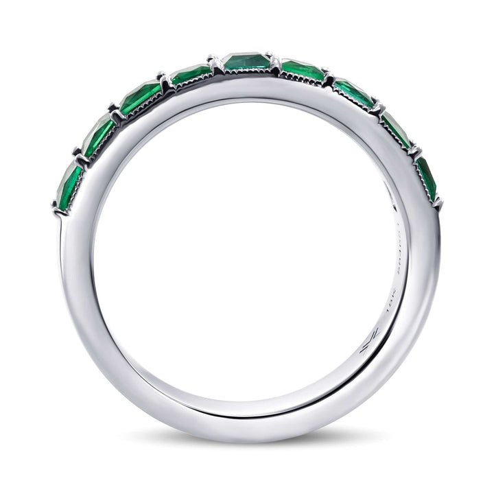LEIBISH 1.16ct Princess Emerald Full Eternity Band Ring Brand Ring