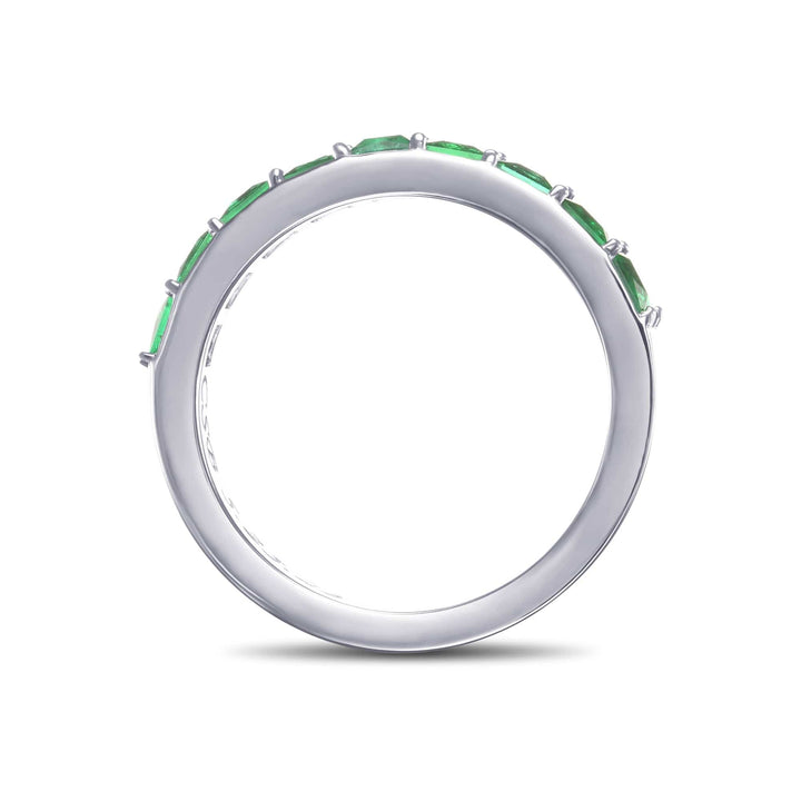 LEIBISH 1.16ct Princess Emerald Full Eternity Band Ring Brand Ring