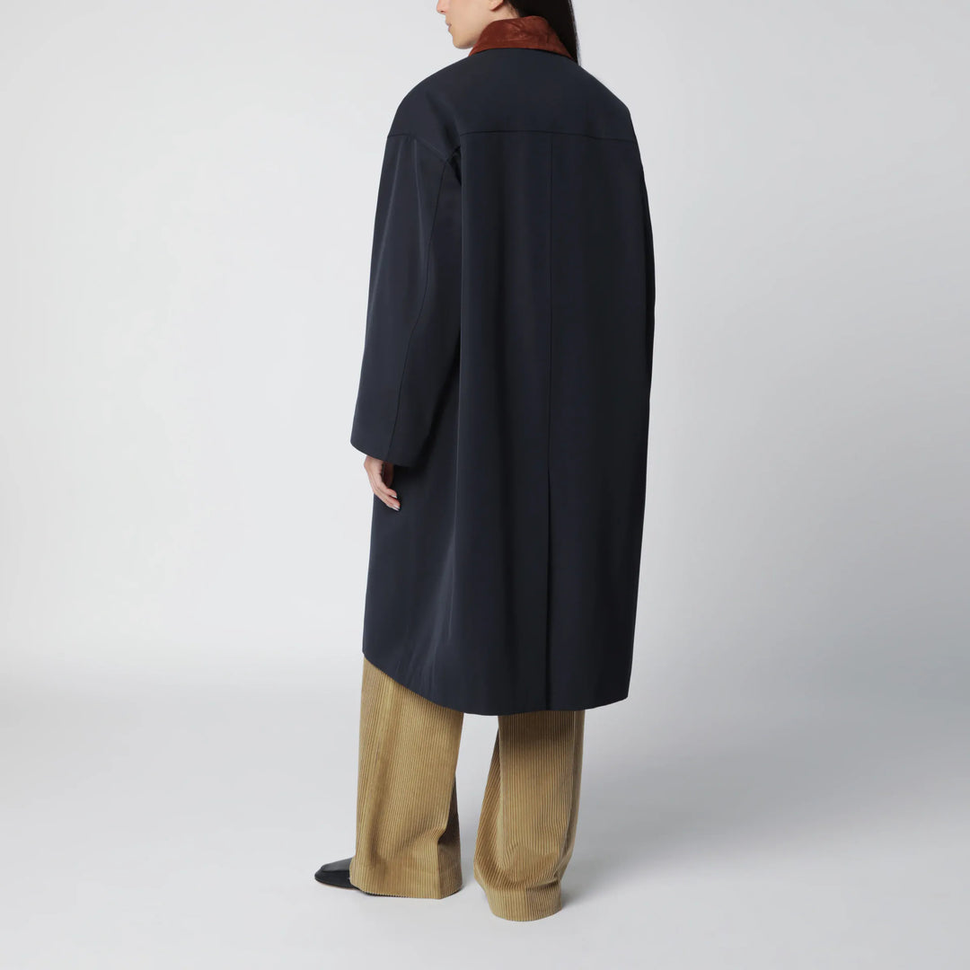 Róhe - Navy Cotton and Wool-Blend Coat Brand 34  FR