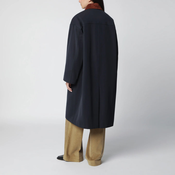 Róhe - Navy Cotton and Wool-Blend Coat Brand 34  FR