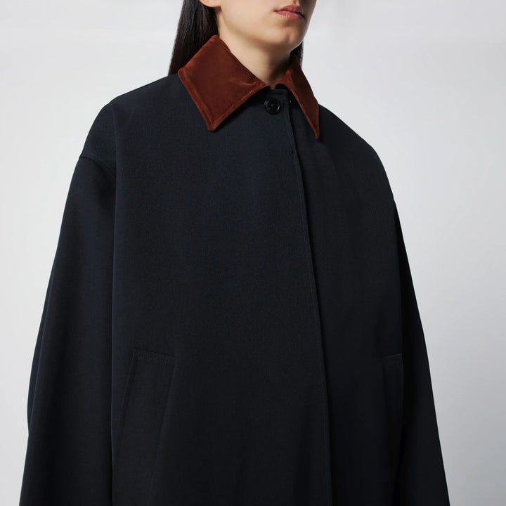 Róhe - Navy Cotton and Wool-Blend Coat Brand 34  FR