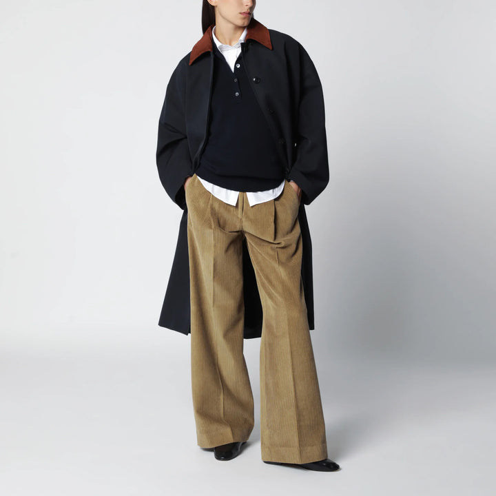 Róhe - Navy Cotton and Wool-Blend Coat Brand 34  FR