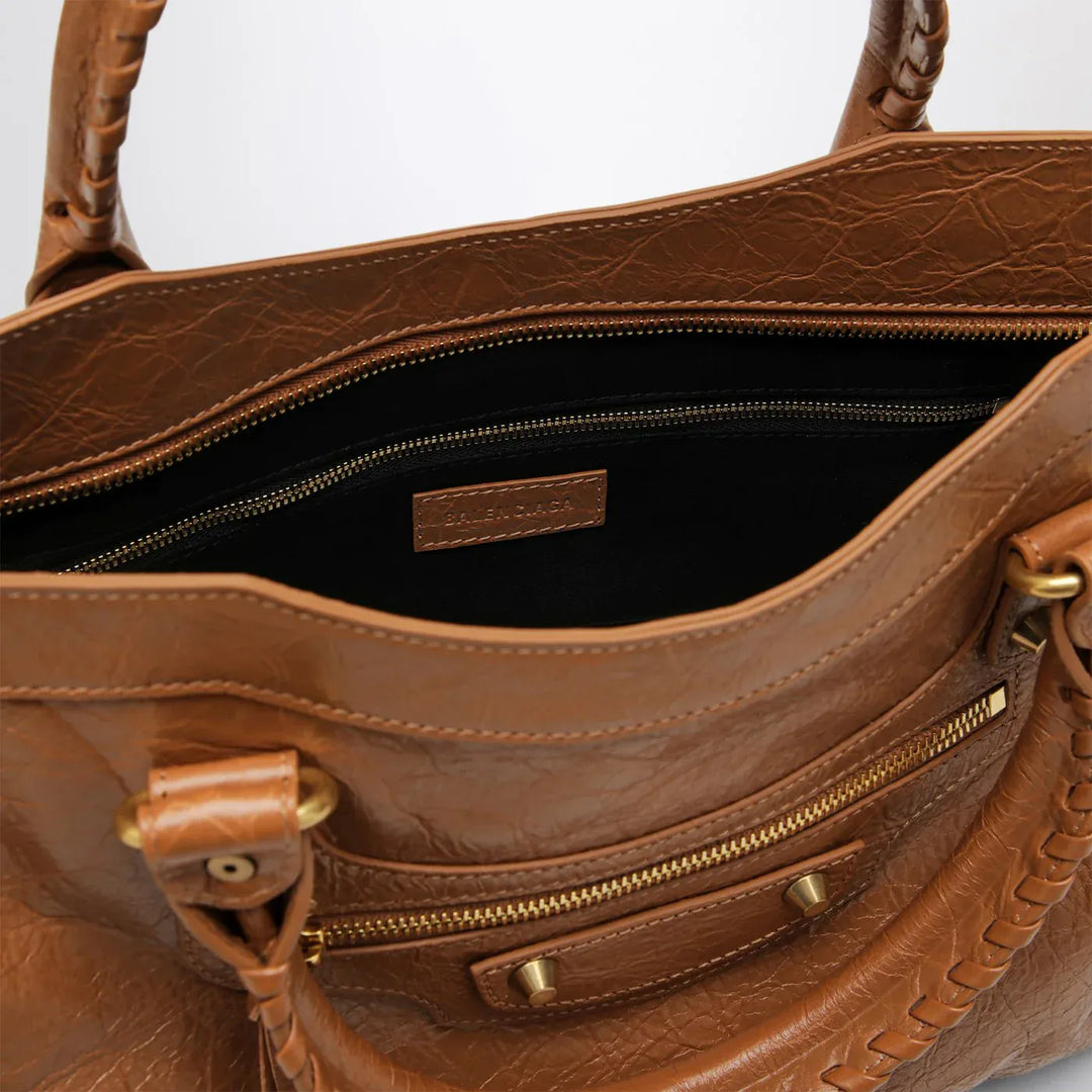Balenciaga - Le City medium bag in camel/antique gold Brand Satchel Bag TU