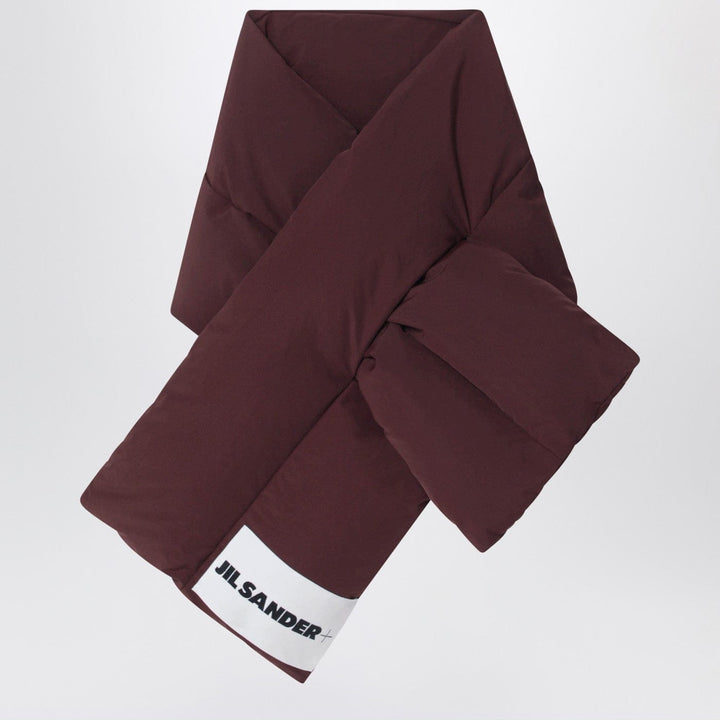 Scarves &amp; Shawls TU Jil Sander - Plum padded scarf with logo Brand