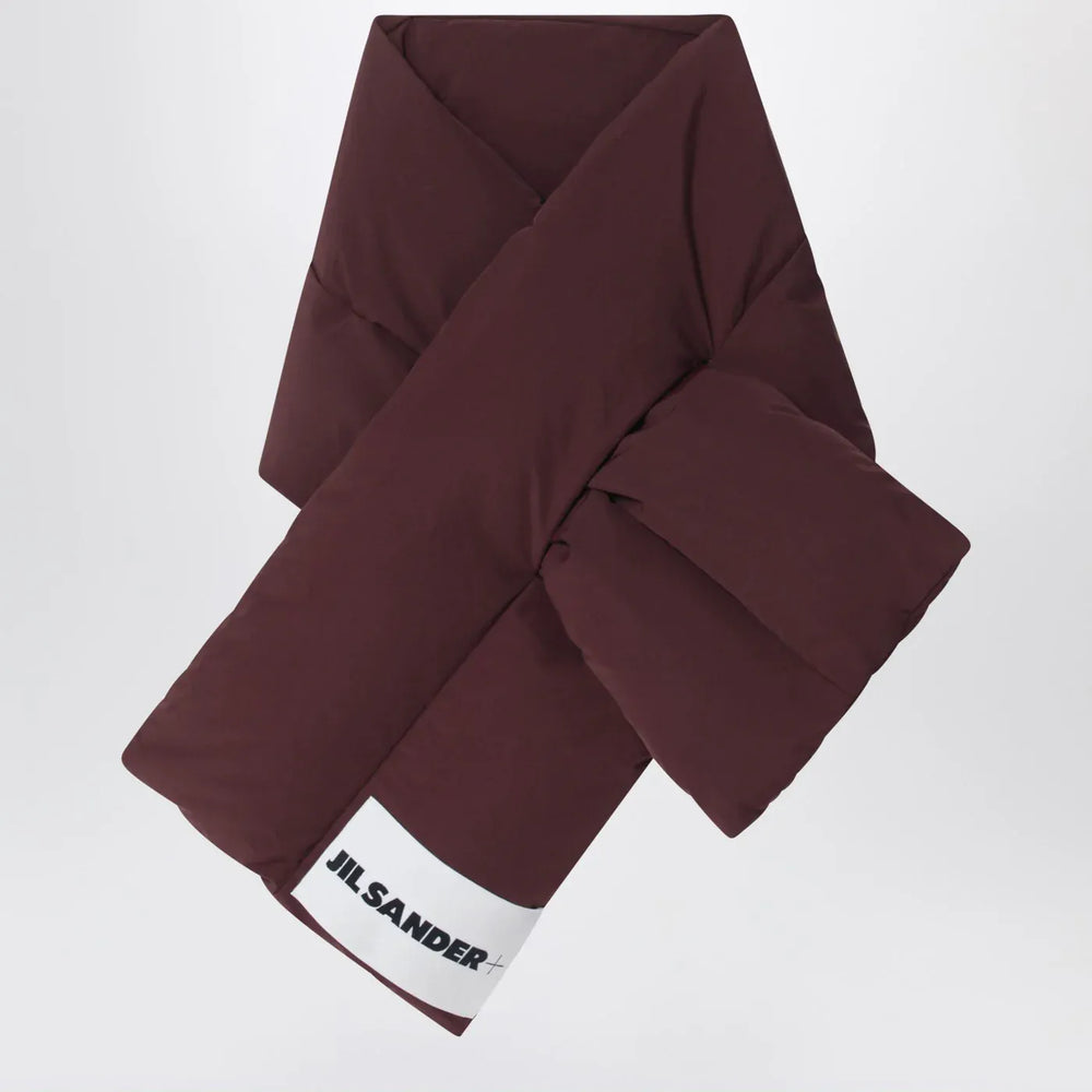Jil Sander - Plum padded scarf with logo Brand Scarves & Shawls TU
