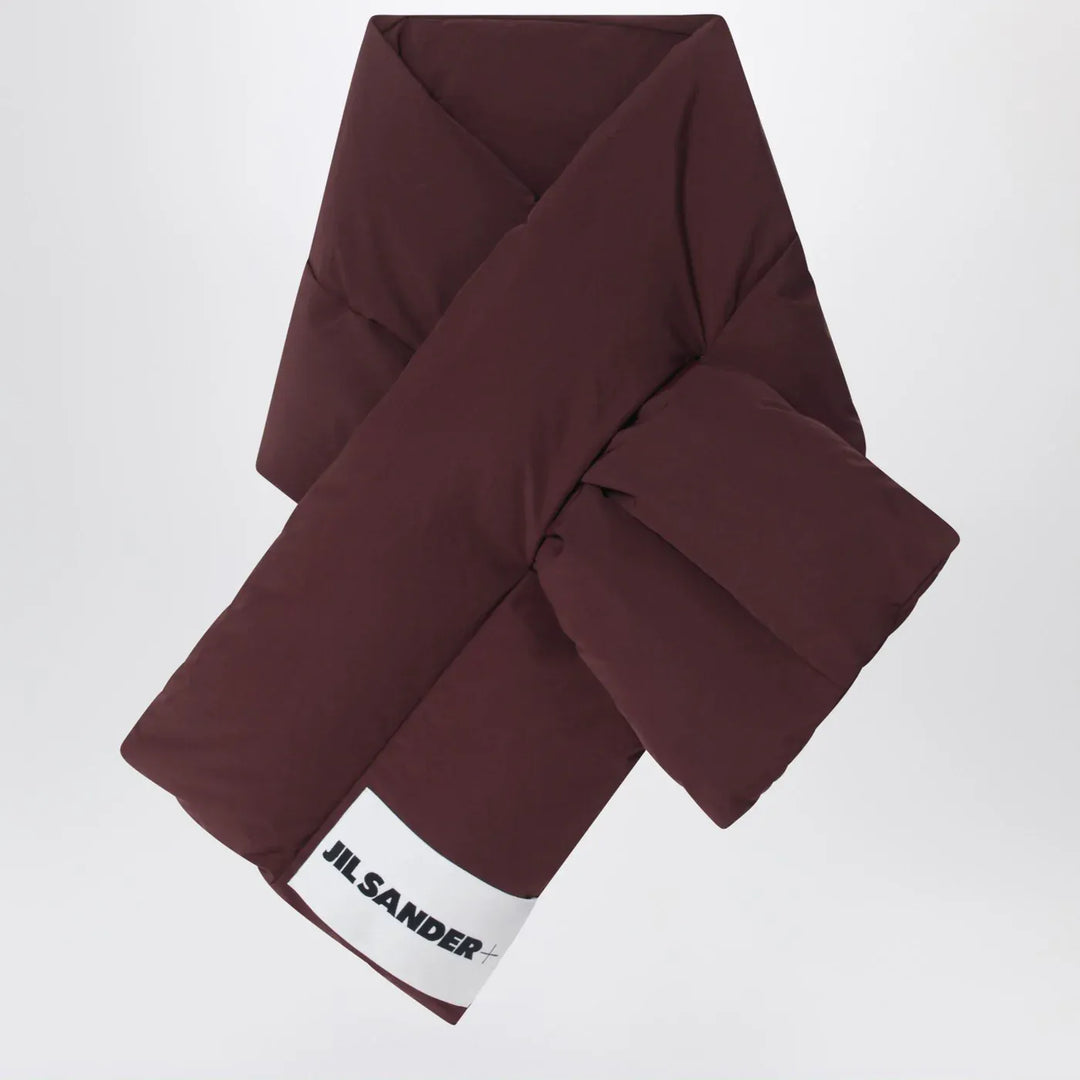 Jil Sander - Plum padded scarf with logo Brand Scarves &amp; Shawls TU