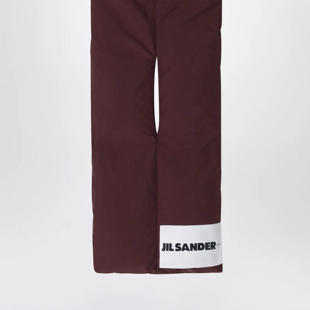 Jil Sander - Plum padded scarf with logo Brand Scarves &amp; Shawls TU