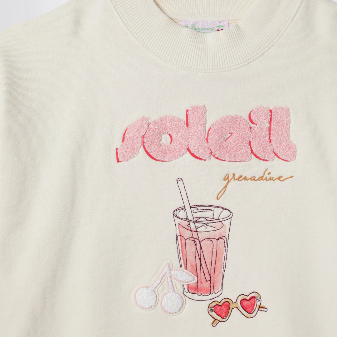 Bonpoint - Écru cotton sweatshirt Brand Shirts &amp; Tops