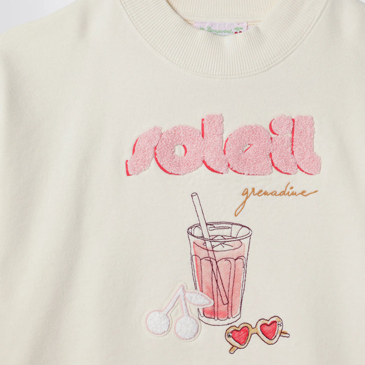 Bonpoint - Écru cotton sweatshirt Brand Shirts &amp; Tops