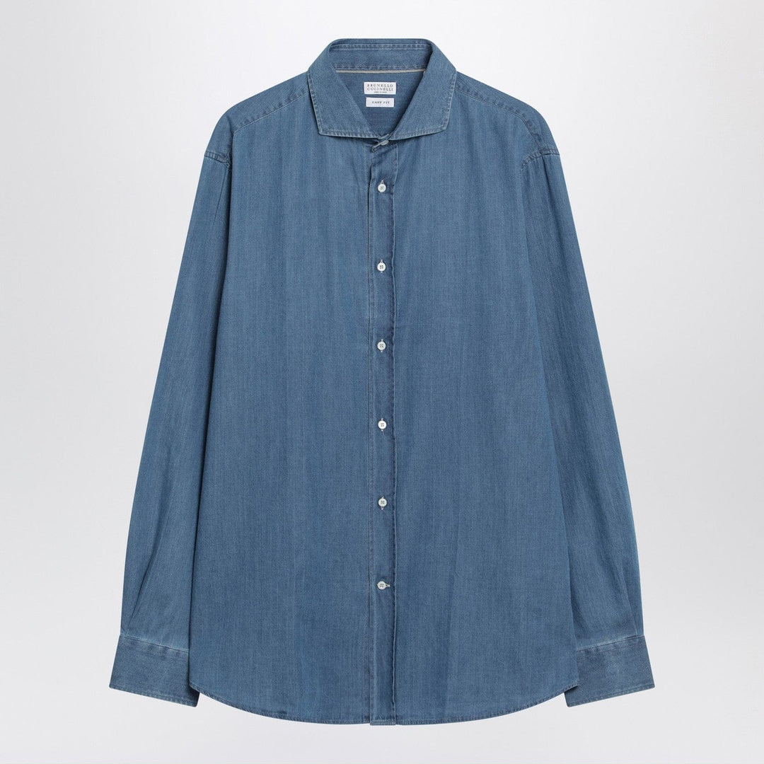 Shirts & Tops Brunello Cucinelli - Light blue Easy Fit denim shirt Brand