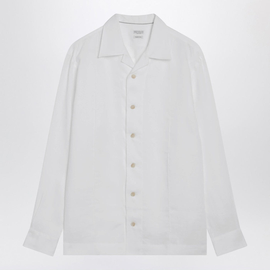 Shirts & Tops Brunello Cucinelli - White linen East Fit shirt Brand