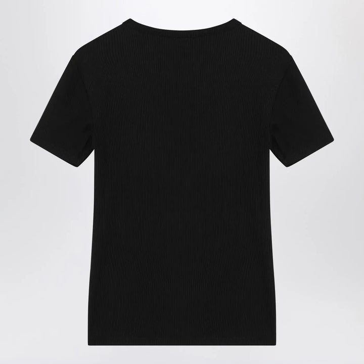 Calvin Klein - Black ribbed T-shirt Brand Shirts &amp; Tops XS
