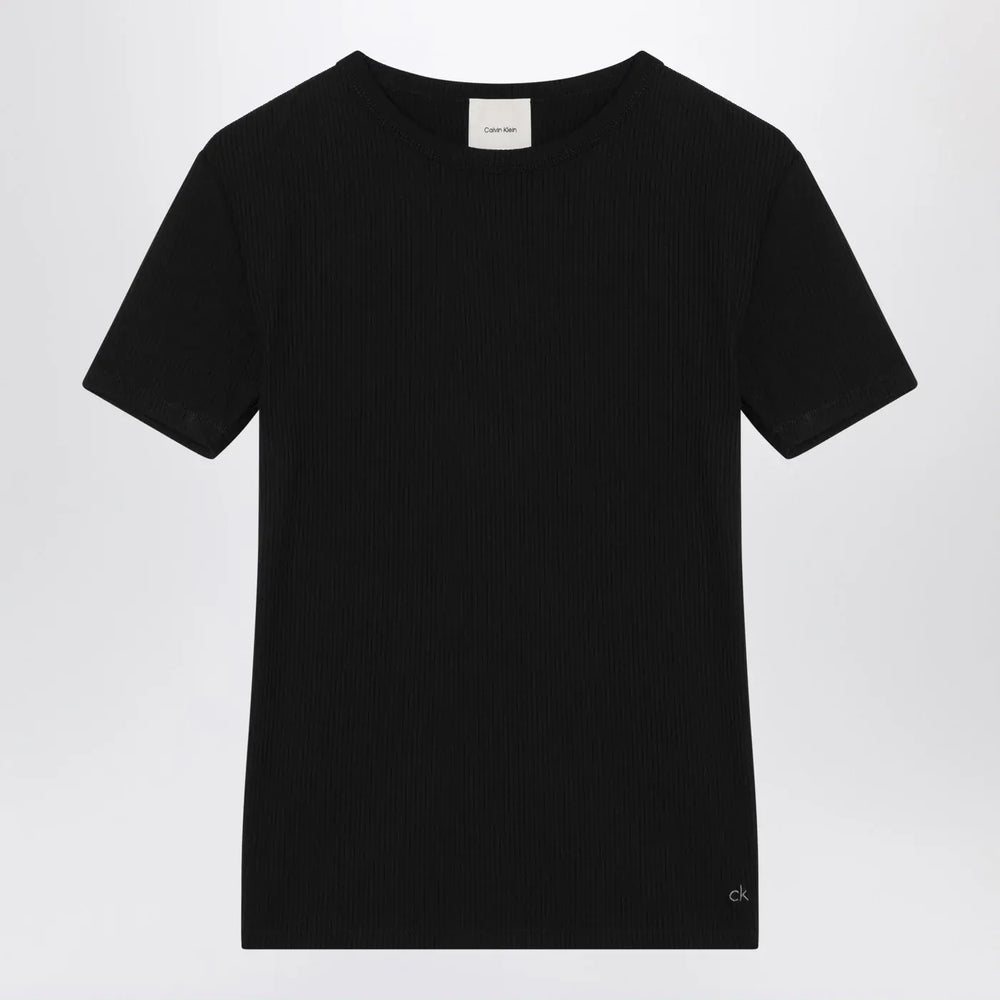 Calvin Klein - Black ribbed T-shirt Brand Shirts & Tops XS