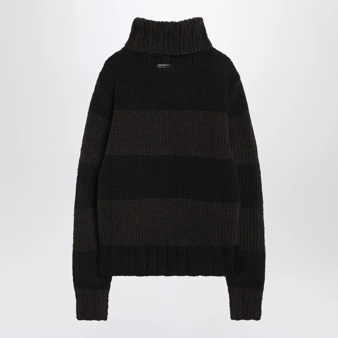 Dolce&amp;Gabbana - Striped wool-blend turtleneck sweater Brand Shirts &amp; Tops