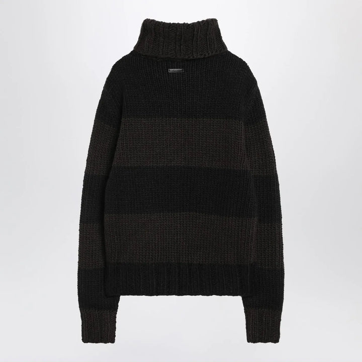 Dolce&amp;Gabbana - Striped wool-blend turtleneck sweater Brand Shirts &amp; Tops
