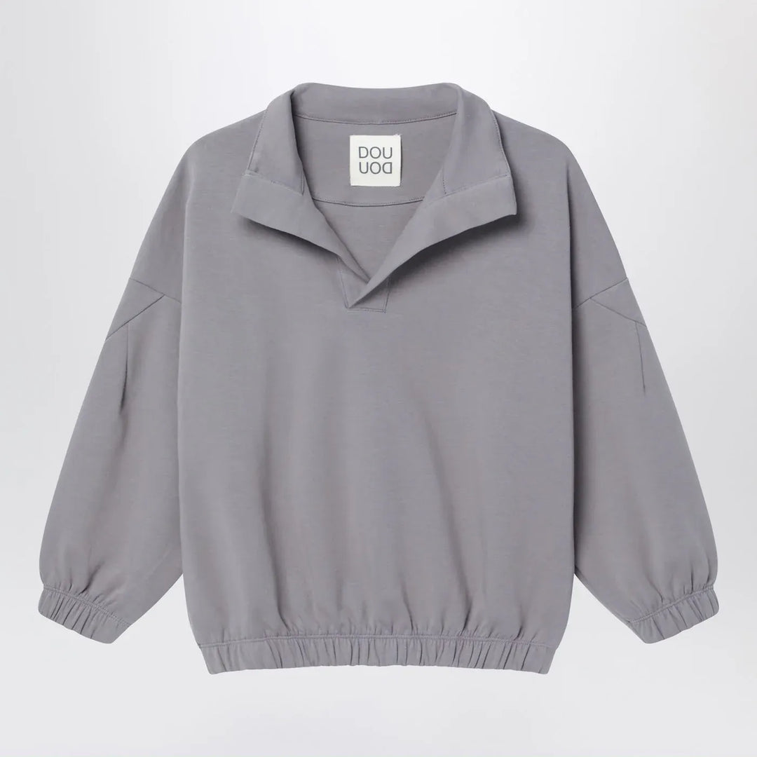 Douuod - Grey V-neck sweatshirt Brand Shirts &amp; Tops 10