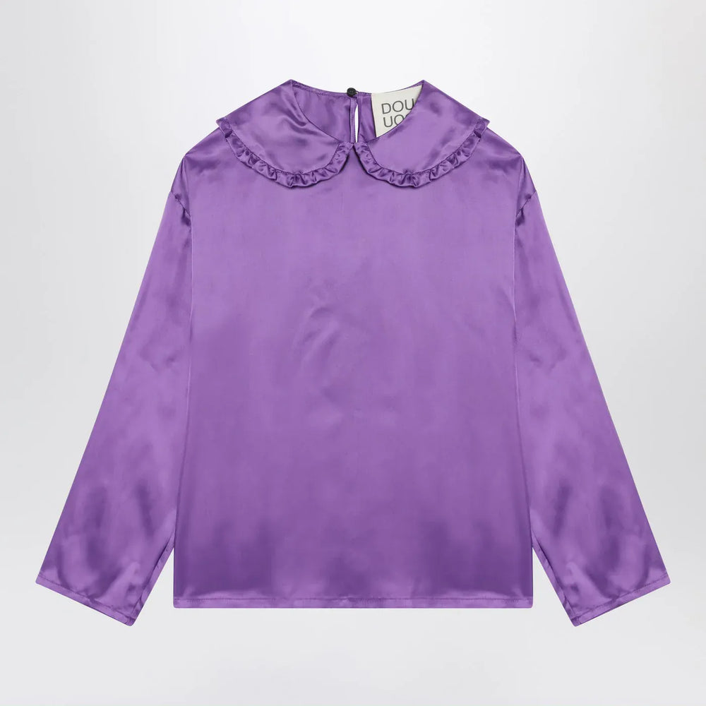 Douuod - Purple satin blouse Brand Shirts & Tops 10