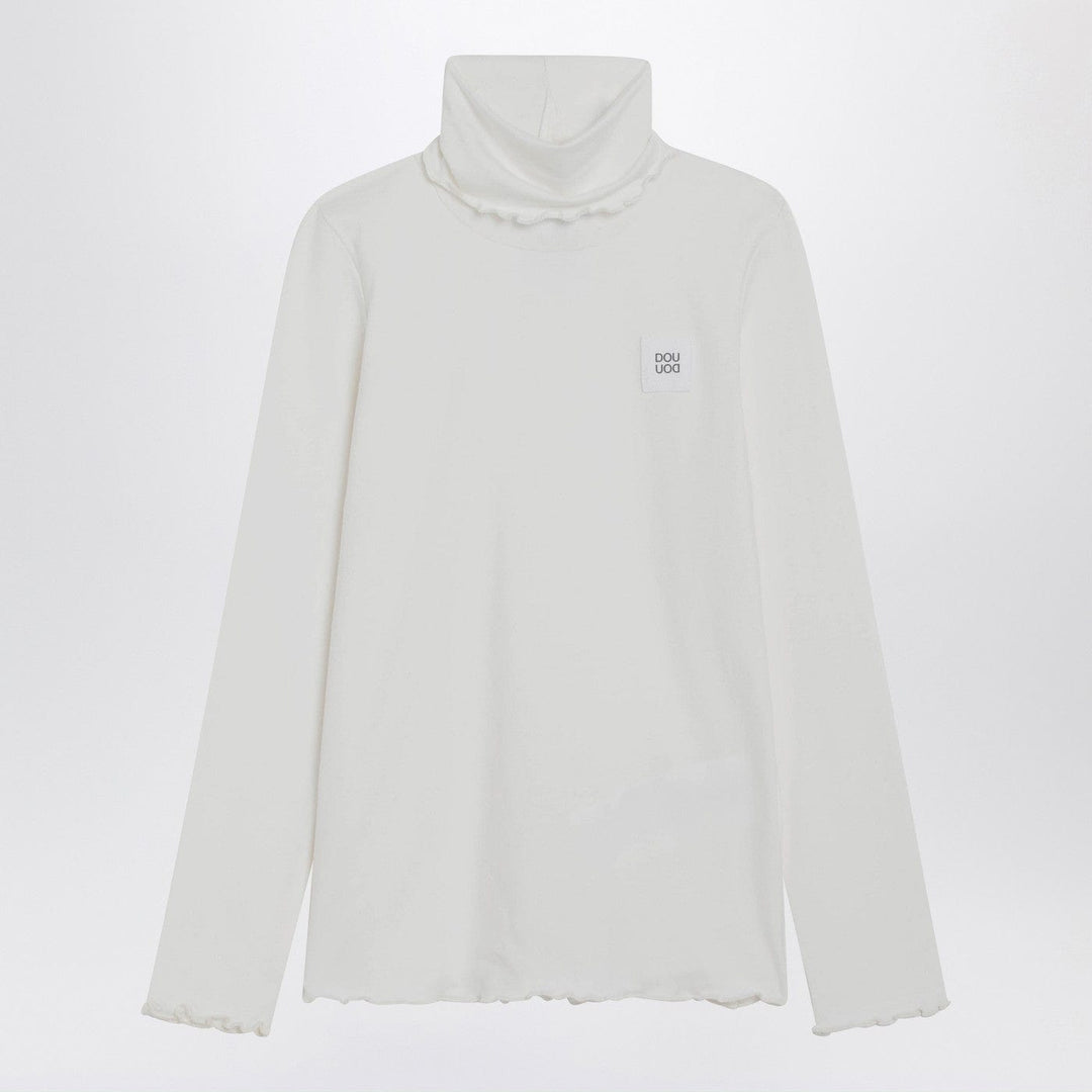 Shirts & Tops Douuod - Turtleneck sweater in ivory cotton blend Brand