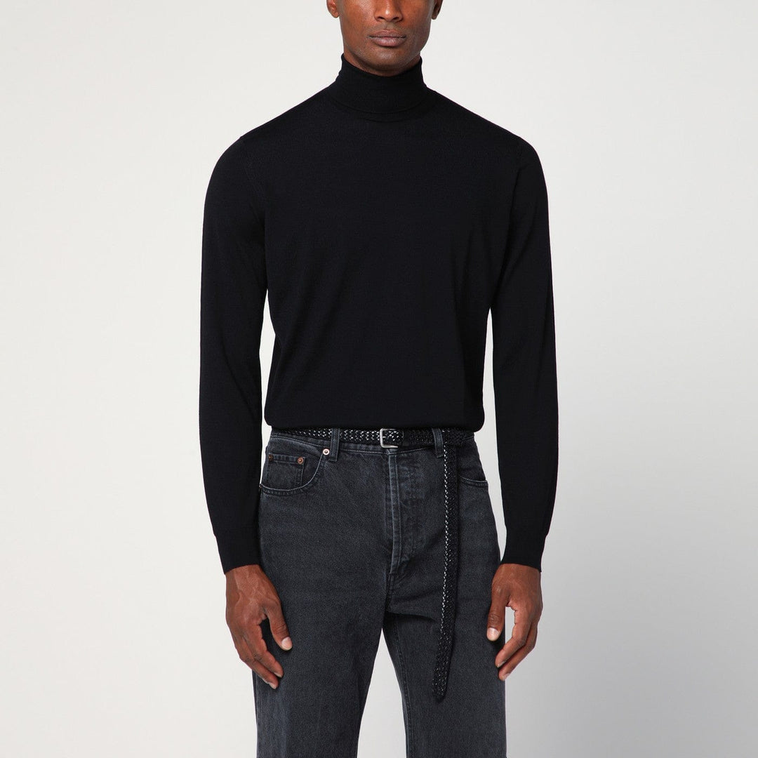 Shirts & Tops 56 IT Drumohr - Black wool turtleneck sweater Brand