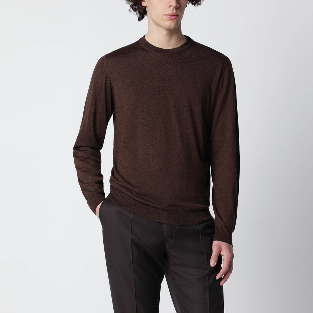 Shirts & Tops Drumohr - Chocolate brown wool sweater Brand