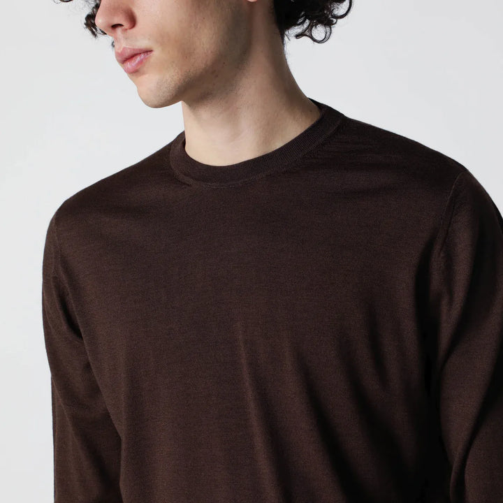 Drumohr - Chocolate brown wool sweater Brand Shirts &amp; Tops